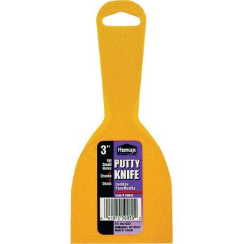 Homax 40-00030 Putty Knife, 3 in W Blade, Polystyrene Blade, Polystyrene Handle