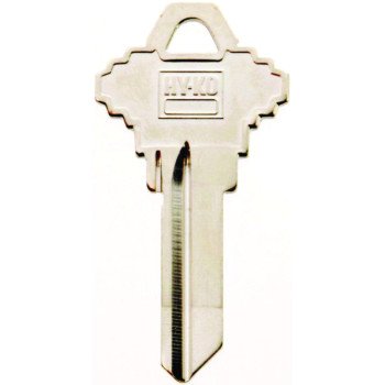 Hy-Ko 11010SC1 Key Blank, Brass, Nickel, For: Schlage Cabinet, House Locks and Padlocks