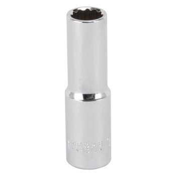 Vulcan MT6528974 Drive Socket, 13 mm Socket, 1/2 in Drive, 12-Point, Chrome Vanadium Steel, Chrome