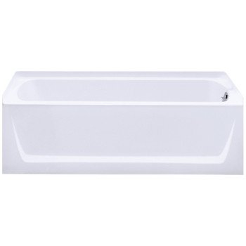 Sterling Ensemble 71121120-0 Bathtub, 55 gal Capacity, 60 in L, 32 in W, 20 in H, Alcove Installation, Vikrell, White