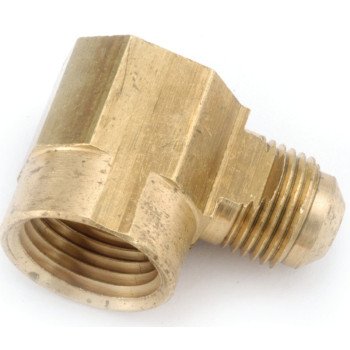 Anderson Metals 754050-1012 Tube Elbow, 5/8 x 3/4 in, 90 deg Angle, Brass, 650 psi Pressure