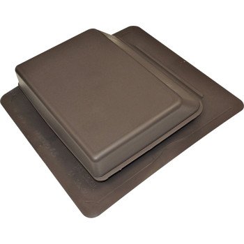 Duraflo 6065BR Roof Vent, 17.256 in OAW, 61 sq-in Net Free Ventilating Area, Polypropylene, Brown