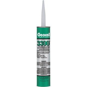 Geocel 3300 Series 68102 Polyurethane Sealant, Gray, Liquid, 10.1 oz Cartridge