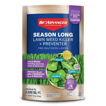 BioAdvanced Season Long 820060B Weed Killer Plus Preventer, Granular, Spreader Application, 10 lb Bag