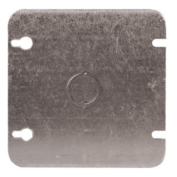 Tradeselect 72C6KBAR Box Cover, 4-11/16 in L, 4-11/16 in W, Square, Metal