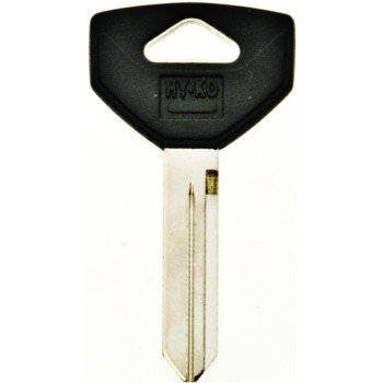 Hy-Ko 12005Y154 Key Blank, Brass/Plastic, Nickel, For: Chrysler, Dodge, Eagle, Jeep, Plymouth Vehicles