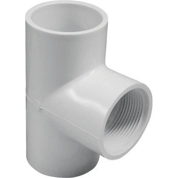 IPEX 035856 Tee, 2 in, Socket x Socket x FNPT, PVC, SCH 40 Schedule