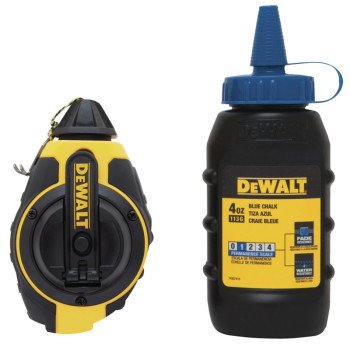 DEWALT DWHT47373L Chalk Reel, 100 ft L Line, Red Line, 3:1 Gear Ratio