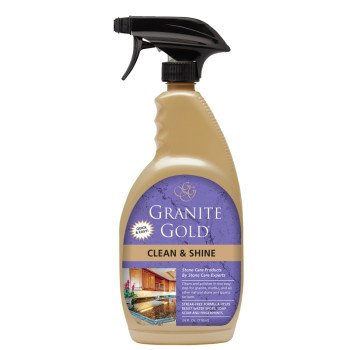 Granite Gold GG0047 Clean and Shine Spray, 24 oz, Bottle, Liquid, Lemon Citrus, Clear/Haze