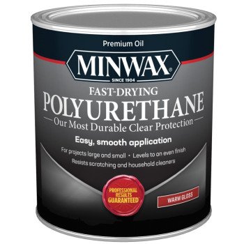 Minwax 63000444 Polyurethane, Gloss, Liquid, Clear, 1 qt, Can