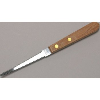 Chef Craft 21525 Grapefruit Knife, 3-1/2 in L Blade, Stainless Steel Blade, Wood Handle, Brown Handle