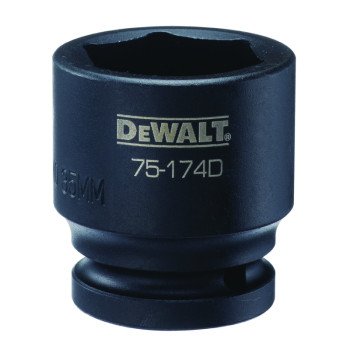 DEWALT DWMT75174OSP Impact Socket, 35 mm Socket, 3/4 in Drive, 6-Point, CR-440 Steel, Black Oxide