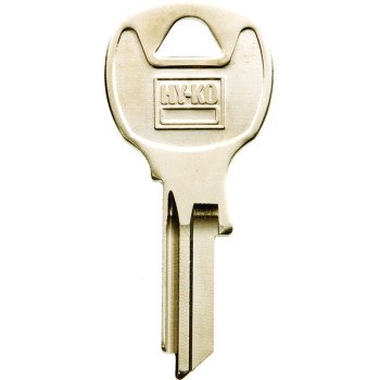 Hy-Ko 11010NA43 Key Blank, Brass, Nickel, For: National Cabinet, House Locks and Padlocks