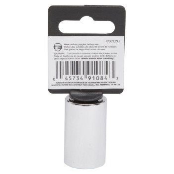 Vulcan MT6516926 Drive Socket, 11/16 in Socket, 1/2 in Drive, 12-Point, Chrome Vanadium Steel, Chrome