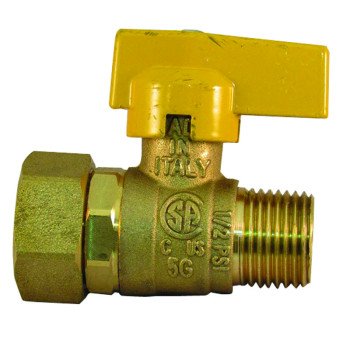 Pro-Flex PFGV-PF12MB Gas Valve, 1/2 in Connection, MIP x CSST