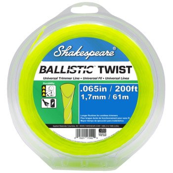 Shakespeare Ballistic 17242 Trimmer Twist Line, 0.065 in Dia, 200 ft L