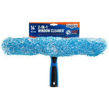 Unger Professional 981640 2-In-1 Window Cleaner, 14 in L Head, Plastic Head, 11.81 in L