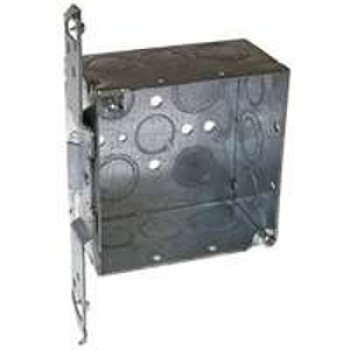 Raco 8235 Welded Box, 2-Gang, 14-Knockout, 1/2 in, 1/2 to 3/4 in, Steel, Gray, Pre-Galvanized, Threaded