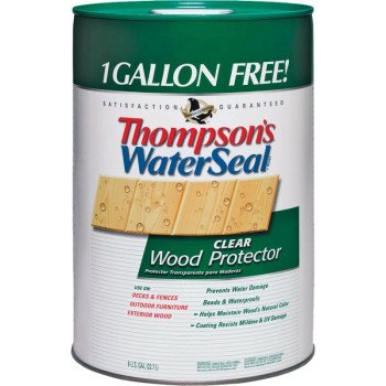 Thompson's WaterSeal TH.090001-06 Wood Sealer, Transparent, Liquid, Clear, 6 gal