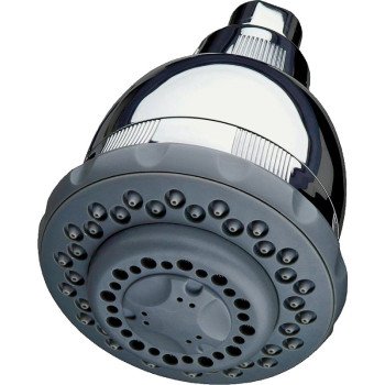 Culligan WSH-C125 Filtered Shower Head, 2 gpm, 1/2 in Connection, IPS, Plastic, Chrome, 12-1/4 in L, 8-1/2 in W