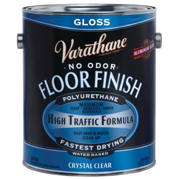 Rust-Oleum 230031 Crystal Clear Floor Finish, Gloss, Liquid, Crystal Clear, 1 gal, Can