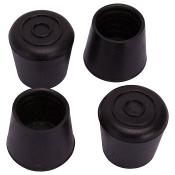 ProSource FE-50637-PS Furniture Leg Tip, Round, Rubber, Black, 1-1/8 in Dia, 1-5/8 in H