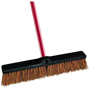 Quickie Bulldozer 00541 Push Broom, Palmyra Fiber Bristle, Steel Handle