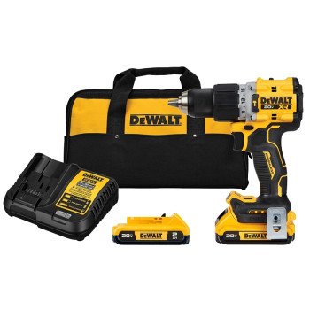 DEWALT XR Series DCD805D2 Hammer Drill Driver Kit, Battery Included, 20 V, 2 Ah, 1/2 in Chuck, Keyless, Ratcheting Chuck