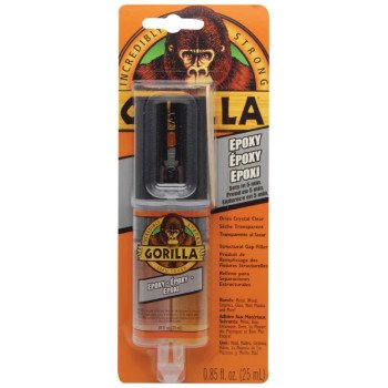 Gorilla 4200602 Epoxy Adhesive, Clear, Liquid, 0.85 oz Syringe