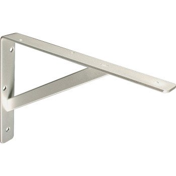 Knape & Vogt 208 TI 400 Shelf L-Bracket, 16 in L, Steel, Titanium