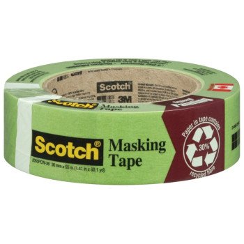 ScotchBlue 2055PCW - 36 MM Masking Tape, 55 m L, 36 mm W, Crepe Paper Backing, Green