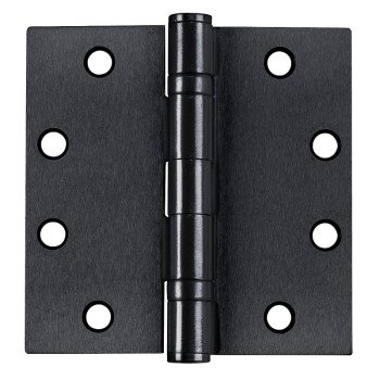 Tell Manufacturing HG100330 Door Hinge, Steel, Matte Black, Removable Pin