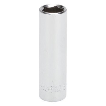 Vulcan MT6502850 Drive Socket, 13 mm Socket, 3/8 in Drive, 6-Point, Chrome Vanadium Steel, Chrome