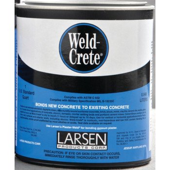 Larsen Weld-Crete WCQ06 Bonding Agent, Liquid, Low to Slight Acetic, Blue, 1 qt Pail