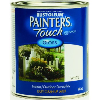 RUST-OLEUM PAINTER'S Touch 254943 Brush-On Paint, Gloss, White, 946 mL Can