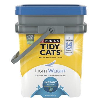 Tidy Cats Lightweight Instant Action 16504 Clumping Cat Litter, 17 lb Pail