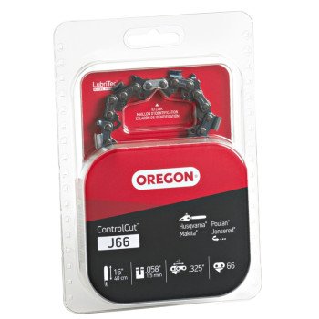 Oregon ControlCut J66 Chainsaw Chain, 21BPX Chain, 16 in L Bar, 0.058 in Gauge, 0.325 in TPI/Pitch, 66-Link