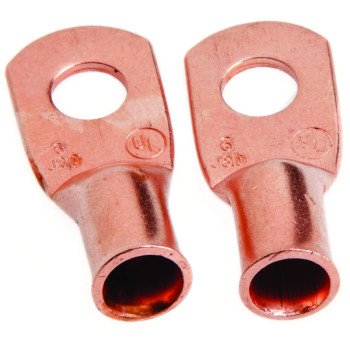 Forney 60091 Cable Lug, For: #6 Cable, 1/4 in Stud, #6 Wire, Copper