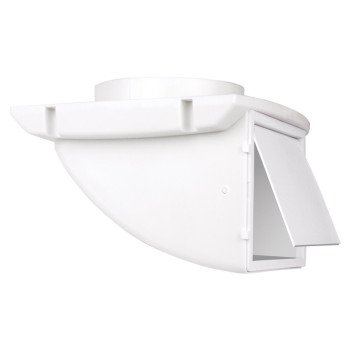 DUNDAS JAFINE SDV4WXZW4 Dryer Vent Cap, 4 in Duct, Plastic, White