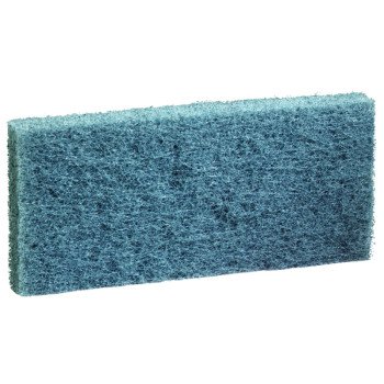 3M 8242 Scrub Pad, 10 in L, 4-5/8 in W, Blue