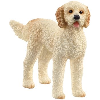 Schleich-S Farm World 13939 Animal Toy, 3 to 8 Years, Goldendoodle Dog