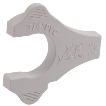 SharkBite UIP712A Gauge and Disconnect Clip, 3/4 in, PVC, White