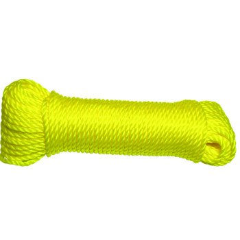 Ben-Mor 60148 Rope, 1/4 in Dia, 100 ft L, Polypropylene, Yellow, Hank