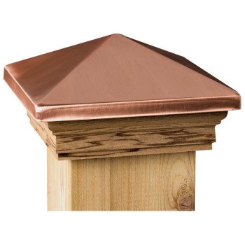 Maine Ornamental 72217 Post Cap, High Point Top, 4 in L, 4 in W, Cedar Wood