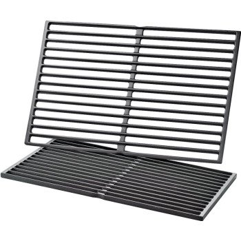 Weber 7524 Cooking Grate Set, 19-1/2 in L, 12-29/32 in W, Cast Iron, Enamel-Coated