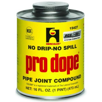 Hercules PRO DOPE 15427 Thread Sealant, 16 oz, Can, Liquid, Paste, Gray