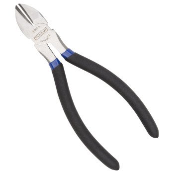 Vulcan JL-NP014 Diagonal Cutting Plier, 6 in OAL, 1.2 mm Cutting Capacity, 0.75 in Jaw Opening, Black/Blue Handle