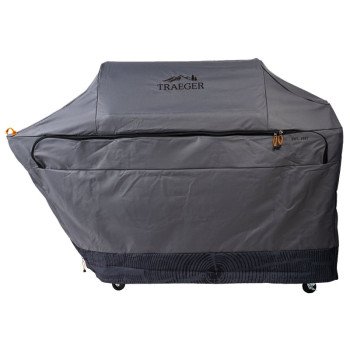 Traeger BAC603 Full-Length Grill Cover, 25 in W, 71 in D, 51 in H, Nylon/Polyester, Gray