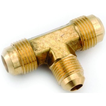 Anderson Metals 754059-101008 Tube Reducing Tee, 5/8 x 5/8 x 1/2 in, Flare, Brass