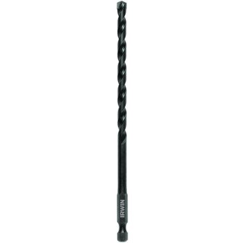 Irwin 1870547 Impact Drill Bit, 1/4 in Dia, 6 in OAL, 1-Flute, 1/4 in Dia Shank, Hex Shank